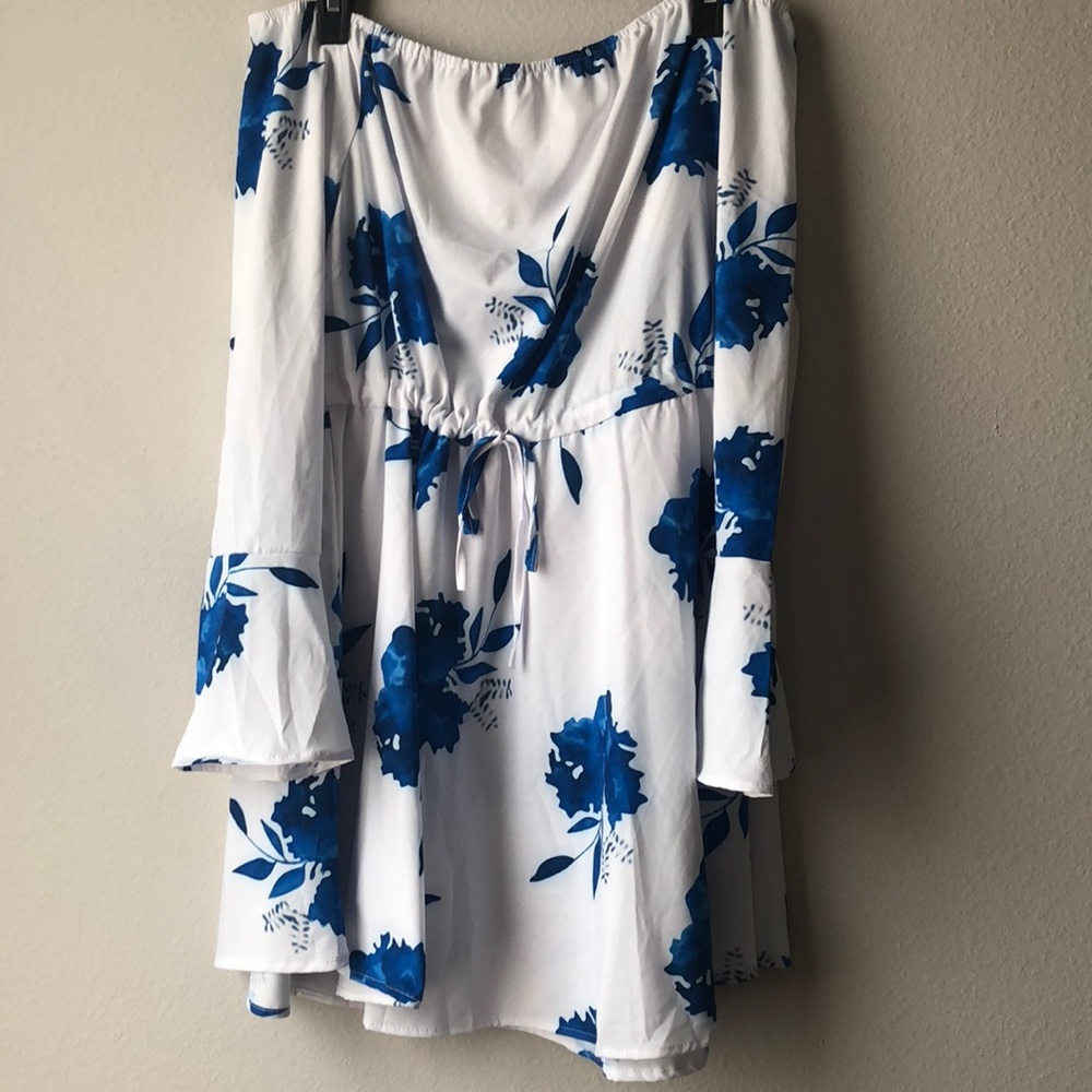 Off the Shoulder 3/4 Sleeve Dress